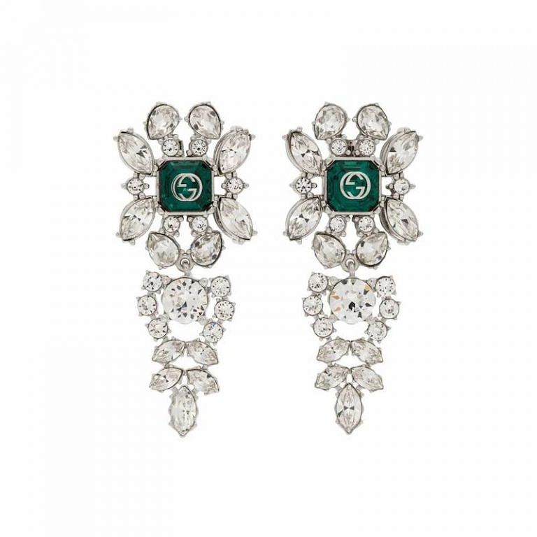 Midriff Magic %E2%80%93 How To Rock The Trend According To These Celebrities Gucci Crystal Earrings 1